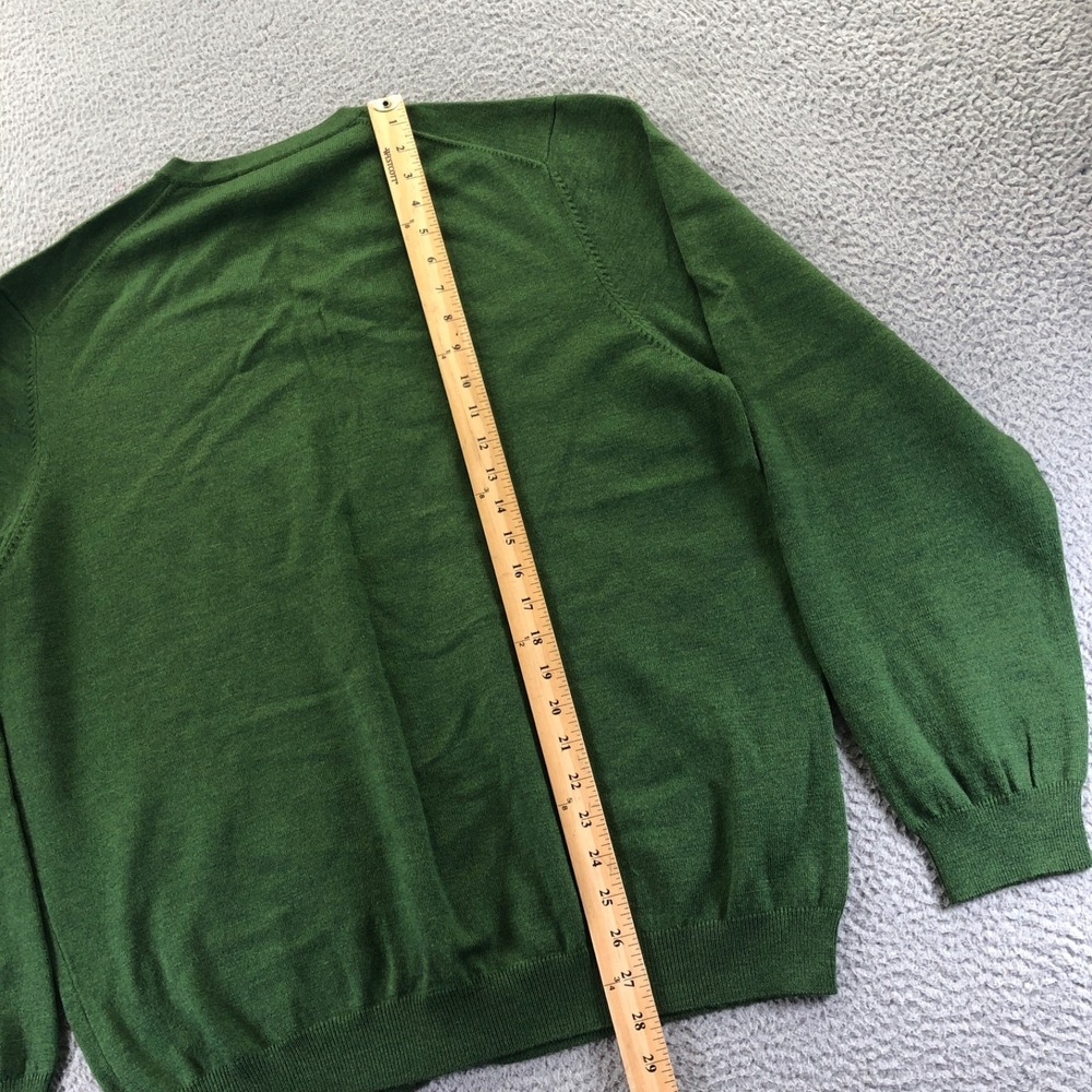 Vtg Brooks Brothers Sweater Mens Extra Large Green Merino Wool V Neck Pullover - Picture 10 of 12